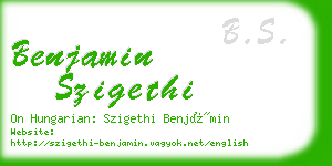 benjamin szigethi business card